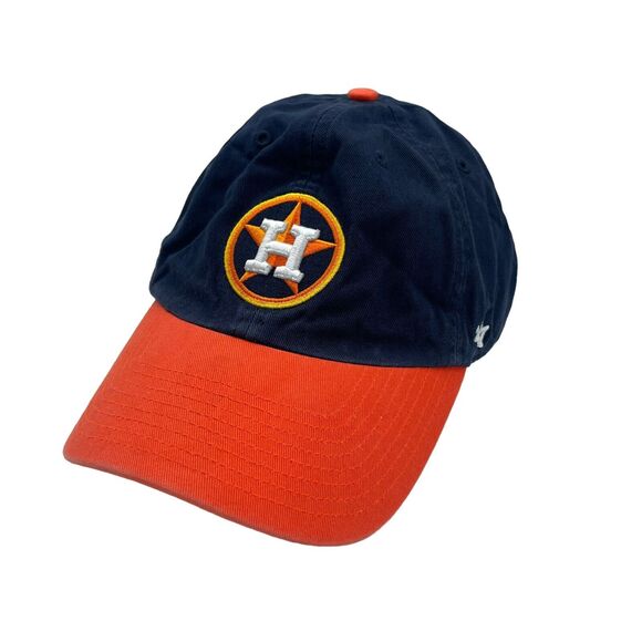 Houston Astros 47 Brand Strap Back Hat Cap Blue Orange - Picture 2 of 4